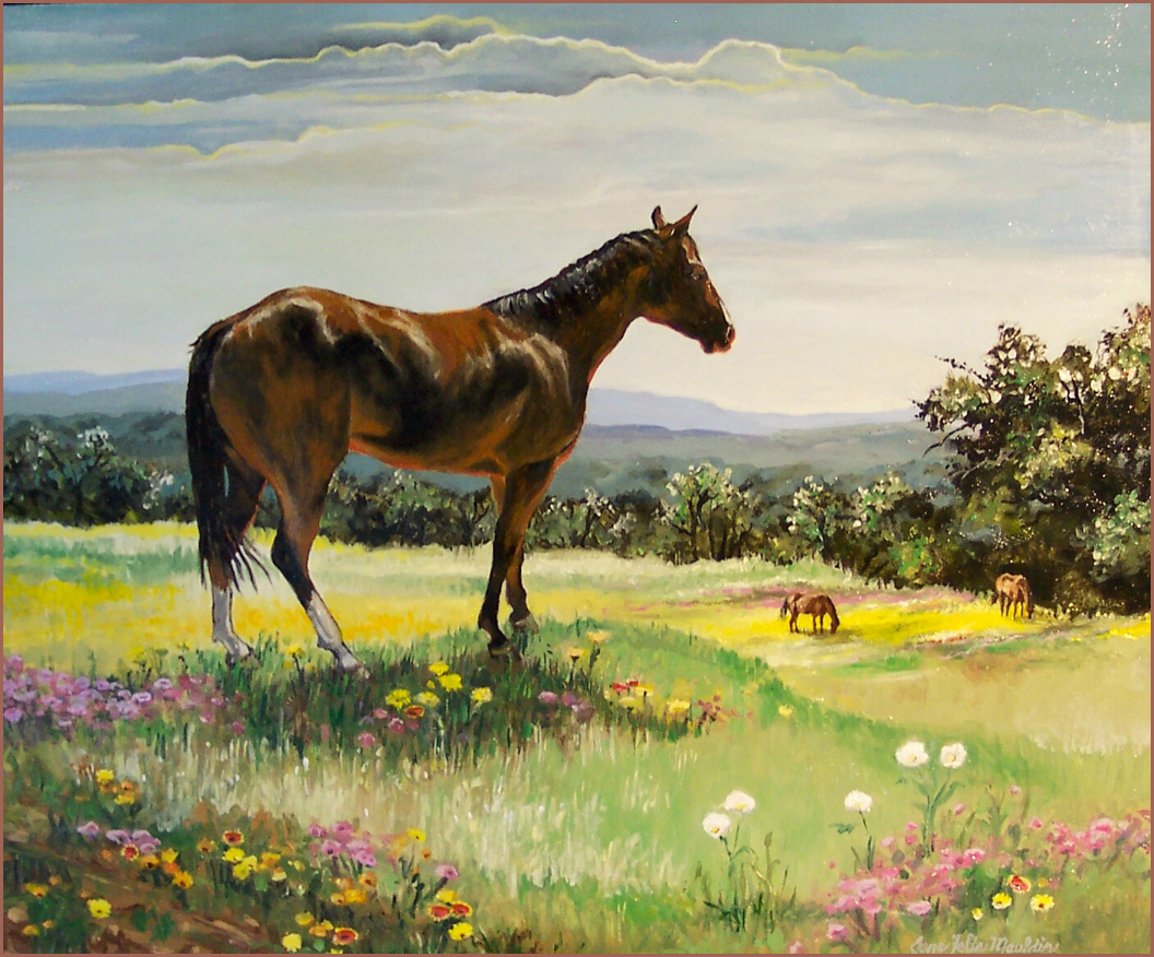Image of Horses Hill Country High by Jane Felts Mauldin